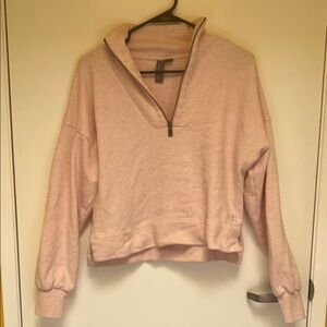 Sweaty Betty Light Pink Zip-Up Top